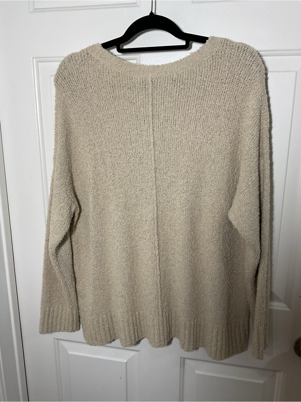 Eileen Fisher Organic Cotton Cashmere Bouclé Crew Neck Sweater XL Oatmeal Beige - Picture 5 of 9